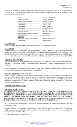 2/15/2017 - the Borough of Hawthorne