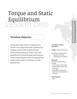torque and static equiLibriuM