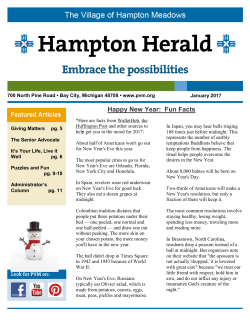 Happy New Year: Fun Facts - Presbyterian Villages of Michigan