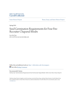 Seed Germination Requirements for Four Fire