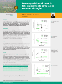 Decomposition of peat in lab experiments simulating summer drought