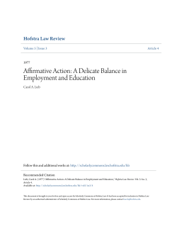 Affirmative Action: A Delicate Balance in Employment and Education