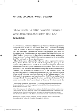 Fellow Traveller: A British Columbia Fisherman Writes Home from