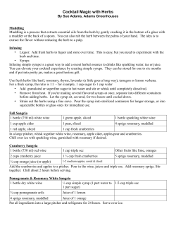 Cocktail Magic with Herbs