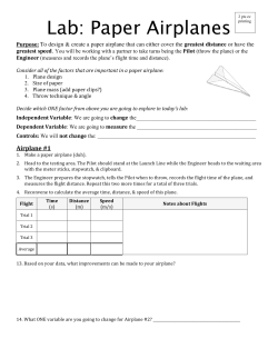Lab: Paper Airplanes