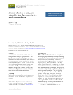 Diversity Education at Land-Grant Universities