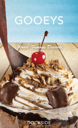 Gooey Dessert Menu - The Coeur d`Alene Resort