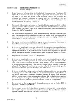 Credit Risk Mitigation