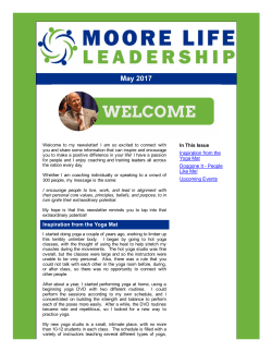 May Newsletter - Moore Life Leadership