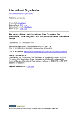The Impact of Holy Land Crusades on State