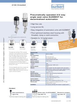 2/2-way Angle-Seat Valve with stainless steel design for medium up