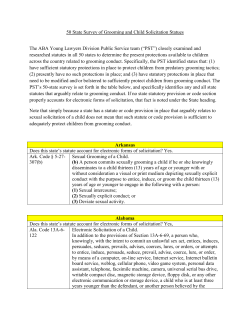 50 State Survey of Grooming and Child Solicitation Statues The ABA