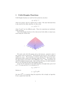 1 Cobb-Douglas Functions