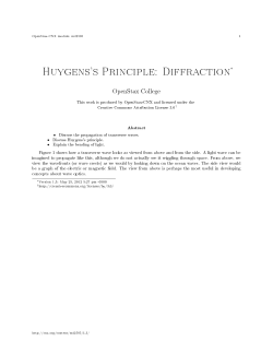 Huygens`s Principle: Diffraction