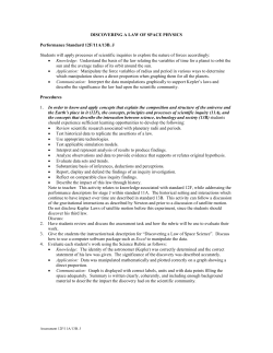 Science Assessment Stage J--Performance Standard 12F-J