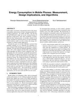 Energy Consumption in Mobile Phones: Measurement, Design