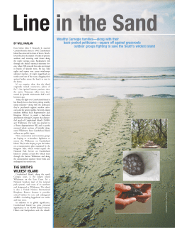 THE SOUTH`S WILDEST ISLAND Wealthy Carnegie families&mdash;along