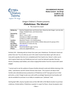 Pinkalicious: The Musical - Oregon Children`s Theatre