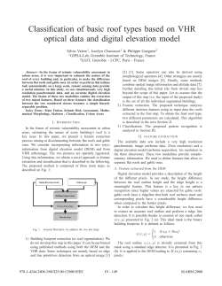 classification of basic roof types based on vhr optical - GIPSA-Lab