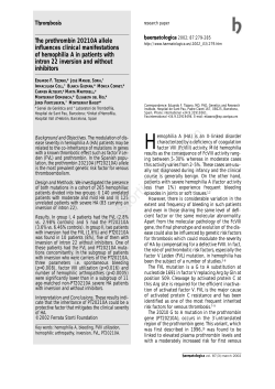 The prothrombin 20210A allele influences clinical manifestations of