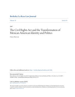 The Civil Rights Act and the Transformation of Mexican American