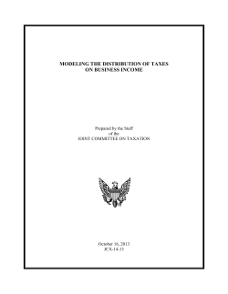 modeling the distribution of taxes on business income