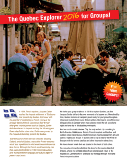 The Quebec Explorer for Groups!