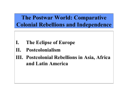 The Postwar World: Comparative Colonial Rebellions