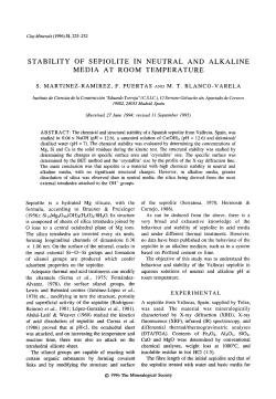 stability of sepiolite in neutral and alkaline media at room temperature