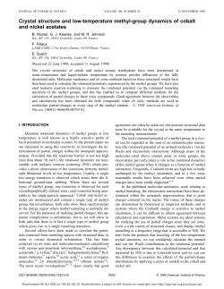 Crystal structure and low-temperature methyl