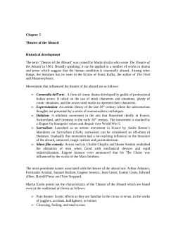 Chapter 5 theatre of the absurd
