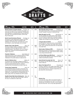 Latest Drinks - The Merchant Tavern
