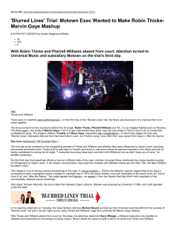 Motown Exec Wanted to Make Robin Thicke Marvin Gaye Mashup