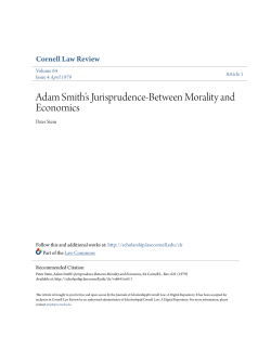 Adam Smith`s Jurisprudence-Between Morality and Economics