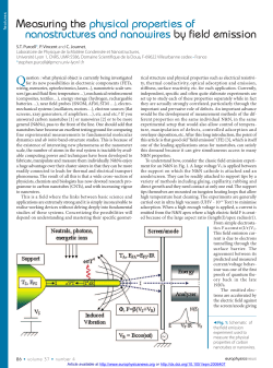 Measuring the physical properties of nanostructures and nanowires