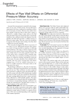Effects of Pipe Wall Offsets on Differential Pressure Meter Accuracy