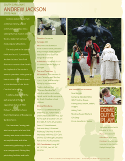 andrew jackson - South Carolina Parks