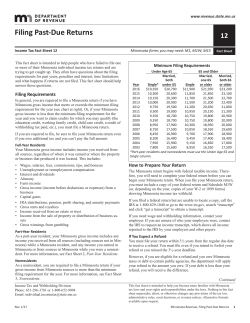 Income Tax Fact Sheet 12, Filing Past-Due Returns
