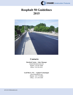 GUIDELINE FOR ROSPHALT 50 SYSTEM