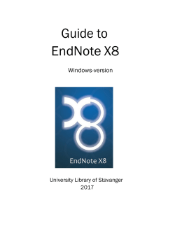 Guide on EndNote from the library at UiS