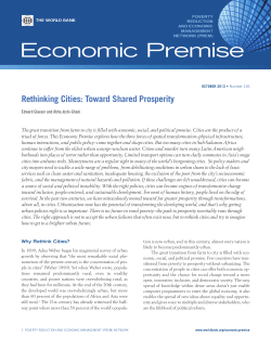 Rethinking Cities: Toward Shared Prosperity