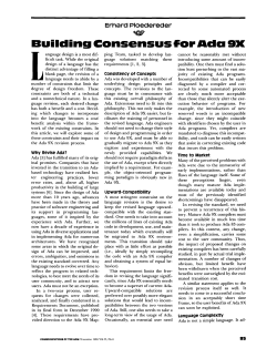 Building consensus for Ada 9X
