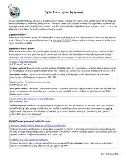 Digital Transcription Equipment