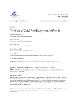 The State of Coral Reef Ecosystems of Florida - NSUWorks