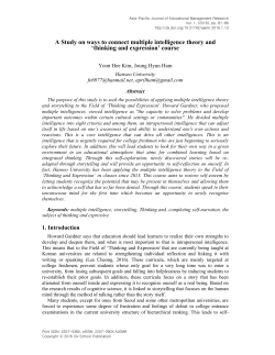 A Study on ways to connect multiple intelligence theory and `thinking