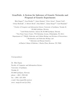 GenePath: A System for Inference of Genetic Networks and Proposal