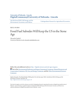 Fossil Fuel Subsides Will Keep the US in the Stone Age