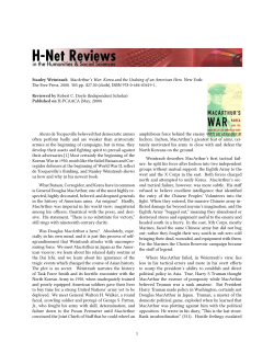 Untitled [Robert Doyle on MacArthur`s War: Korea and the - H-Net