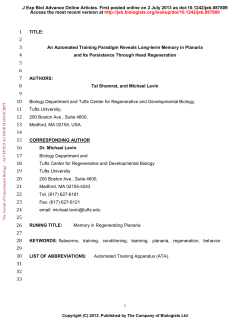 An Automated Training Paradigm Reveals Long