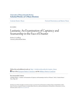 Lusitania: An Examination of Captaincy and Seamanship in the